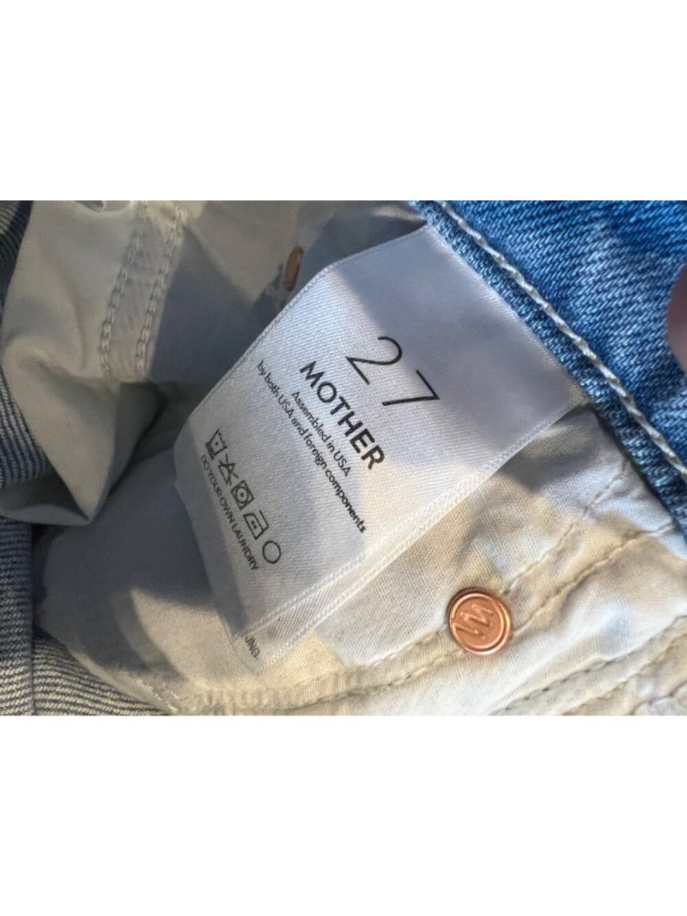 Mother The Bookie Sneak high rise boot cut jeans Cool As A Cat women size 27 - Picture 9 of 10